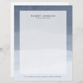 抽象芸術ランドスケープ静かなグレートーン レターヘッド (正面/裏面)