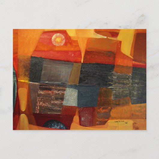 抽象芸術ランドスケープPotosi 23x17 ポストカード (正面)