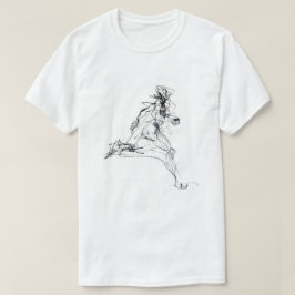 抽象芸術ランナースケッチ Tシャツ