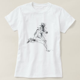 抽象芸術ランナースケッチ Tシャツ