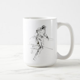 抽象芸術ランナーモーションスケッチ コーヒーマグカップ
