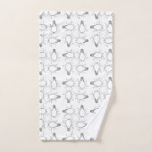 抽象芸術ランプスケッチパターン バスタオルセット (ハンドタオル)