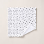 抽象芸術ランプスケッチパターン バスタオルセット (ウォッシュタオル)