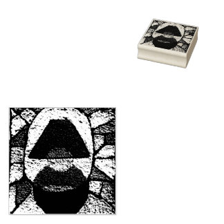 抽象芸術ランプミッドセンチュリーゴムスタンプ ラバースタンプ