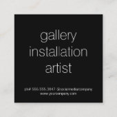 抽象芸術ラ絵を描イト | 表現豊かな スクエア名刺 (裏面)