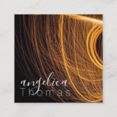 抽象芸術ラ絵を描イト | 表現豊かな スクエア名刺 (正面)