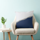 抽象芸術リッシンプルプストライプダークブルーグレー クッション (椅子)