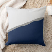 抽象芸術リッシンプルプストライプダークブルーグレー クッション (ブランケット)