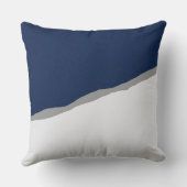 抽象芸術リッシンプルプストライプダークブルーグレー クッション (裏面)