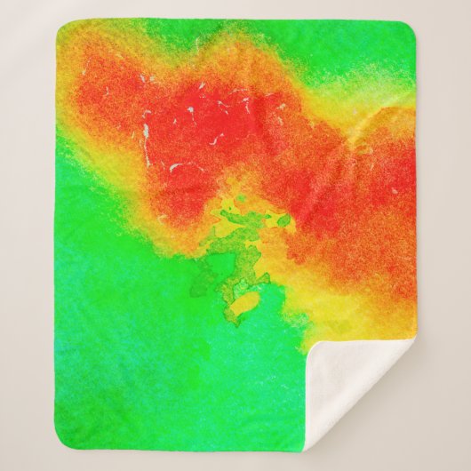 抽象芸術リッチテクスチャアートワーククリエイティブパターナブ シェルパブランケット (正面)