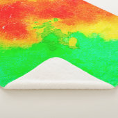 抽象芸術リッチテクスチャアートワーククリエイティブパターナブ シェルパブランケット (3/4)