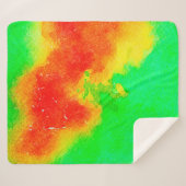 抽象芸術リッチテクスチャアートワーククリエイティブパターナブ シェルパブランケット (正面(横))