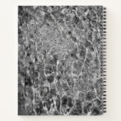 抽象芸術リップル、白黒の写真 ノートブック (裏面)