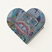 抽象芸術リップ顔ノート ノートブック (裏面)