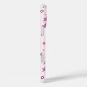 抽象芸術リトルピンクの星と円パターン(の模様が)ある Case-Mate iPhoneケース (裏面 / 右)