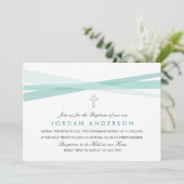 抽象芸術リボンバプティスマ招待状 招待状 (スタンド正面)