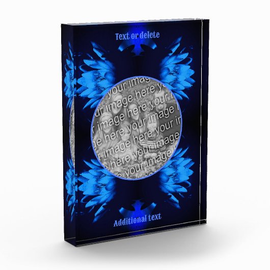 抽象芸術リレンロータスフラワー独自の作成 フォトブロック (左)