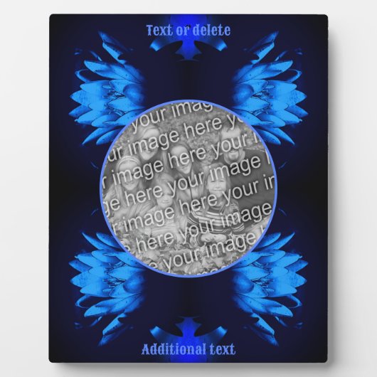 抽象芸術リレンロータスフラワー自分の写真を作成 フォトプラーク (正面)