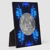 抽象芸術リレンロータスフラワー自分の写真を作成 フォトプラーク (側面)