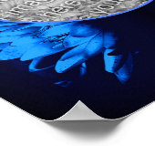 抽象芸術リレンロータスフラワー自分の写真を作成 ポスター (角)