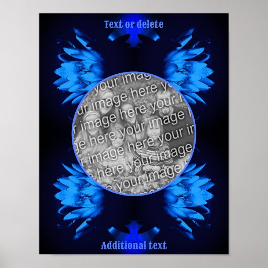 抽象芸術リレンロータスフラワー自分の写真を作成 ポスター (正面)