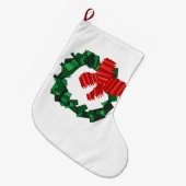 抽象芸術リースクリスマスストッキング ラージクリスマスストッキング (正面 (吊り時))