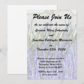 抽象芸術リード（紫と白） 招待状 (正面/裏面)