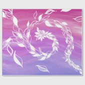 抽象芸術リーフデザイン（ピンクの背景） ラッピングペーパー (フラット)