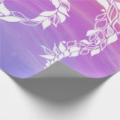 抽象芸術リーフデザイン（ピンクの背景） ラッピングペーパー (角)