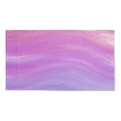 抽象芸術リーフデザイン(ピンクの背景) 枕カバー (裏面)