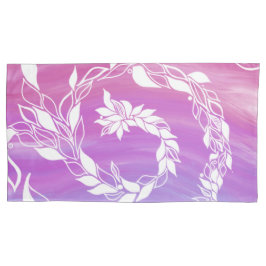 抽象芸術リーフデザイン（ピンクの背景） 枕カバー