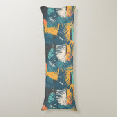 抽象芸術リーフパターン体枕 ボディピロー (正面縦)