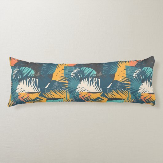 抽象芸術リーフパターン体枕 ボディピロー (正面)