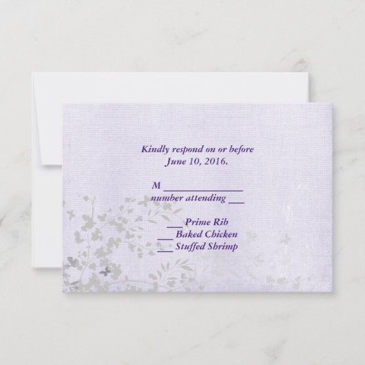 抽象芸術リーフRSVP 出欠カード (正面)