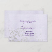 抽象芸術リーフRSVP 出欠カード (正面/裏面)