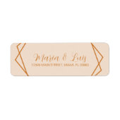 抽象芸術リ自然ニアテラコッタタン結婚ズ ラベル (正面)