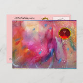 抽象芸術ルビー ポストカード (正面/裏面)