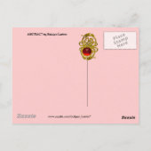 抽象芸術ルビー ポストカード (裏面)