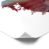 抽象芸術ルースのシルエット ポスター (角)