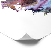 抽象芸術ルースのシルエット ポスター (角)