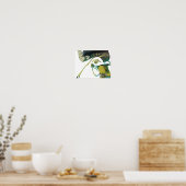 抽象芸術ルースターシルエット。 ポスター (キッチン)