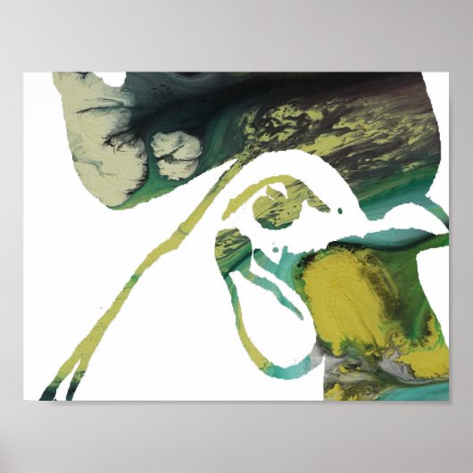 抽象芸術ルースターシルエット。 ポスター (正面)