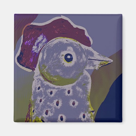 抽象芸術ルースター2 マグネット (正面)