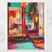 抽象芸術ルーム ワインラベル (シングルラベル)