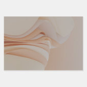 抽象芸術レイヤーのスタイル付きアートワーク ラッピングペーパーシート (正面)