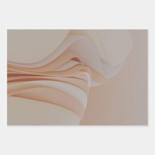 抽象芸術レイヤーのスタイル付きアートワーク ラッピングペーパーシート (正面)