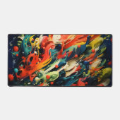 抽象芸術レインボスプラッシュラプソディーアート デスクマット (正面)