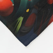 抽象芸術レインボスプラッシュラプソディーアート フリースブランケット (角)