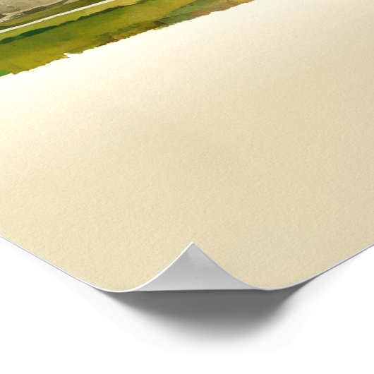 抽象芸術レインボーアフターザレインウォーター ポスター (角)