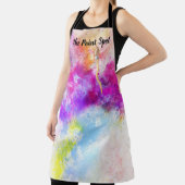 抽象芸術レインボーウォーター絵を描カラー |モノグラム エプロン (インサイチュ)